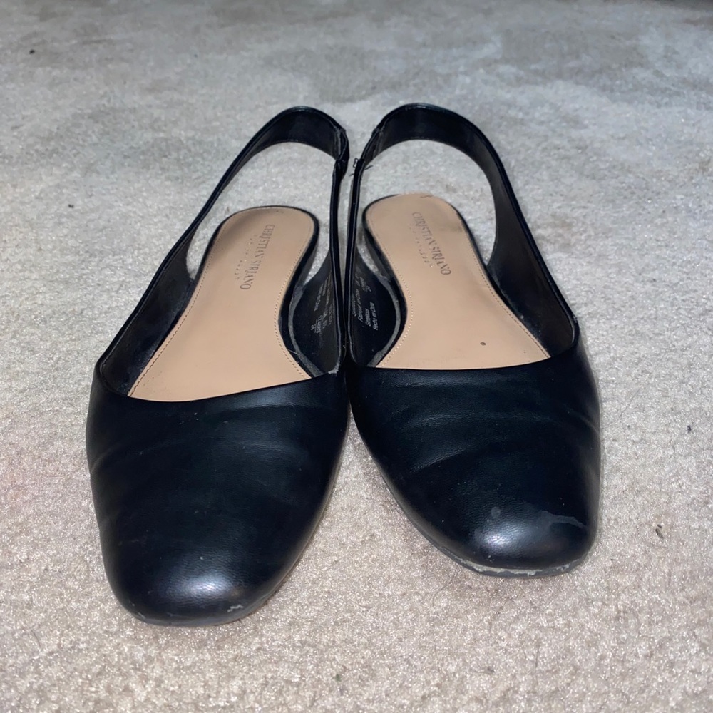 black flats w/ open heel